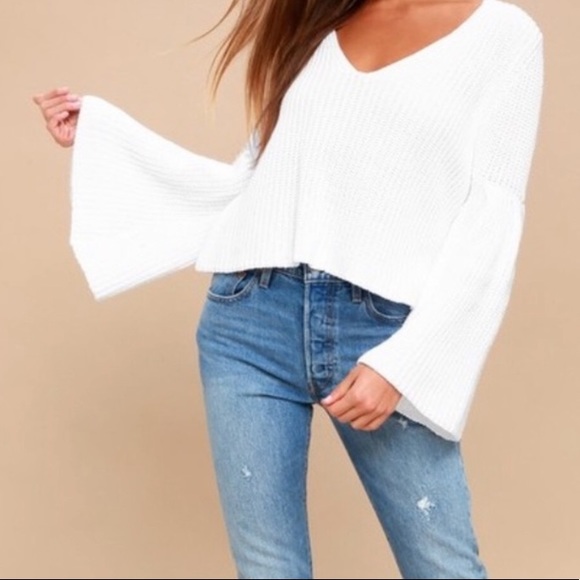 Free People Sweaters - Free People Damsel Bell Sleeve Chunky Sweater